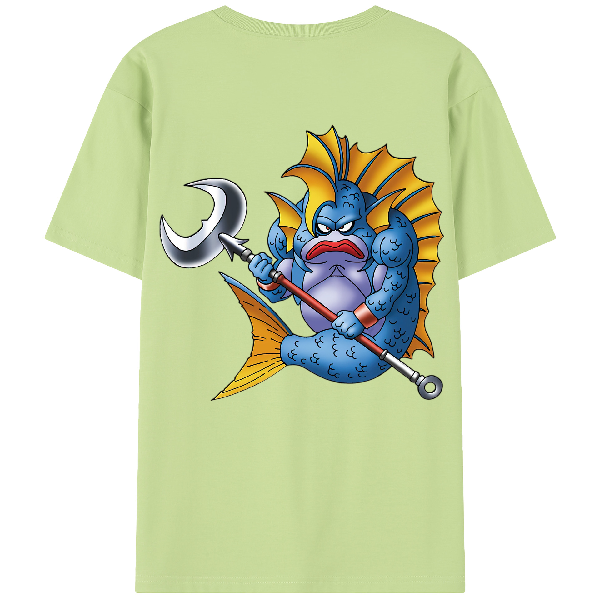 （画像用） ドラゴンクエスト Doragon Kuesuto Dragon Quest 綿100％半袖Tシャツ（背面プリント）